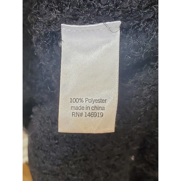 SO Women's Black Polyester V-Neck Long Sleeve Pullover Knit Sweater Size Large - Picture 9 of 11